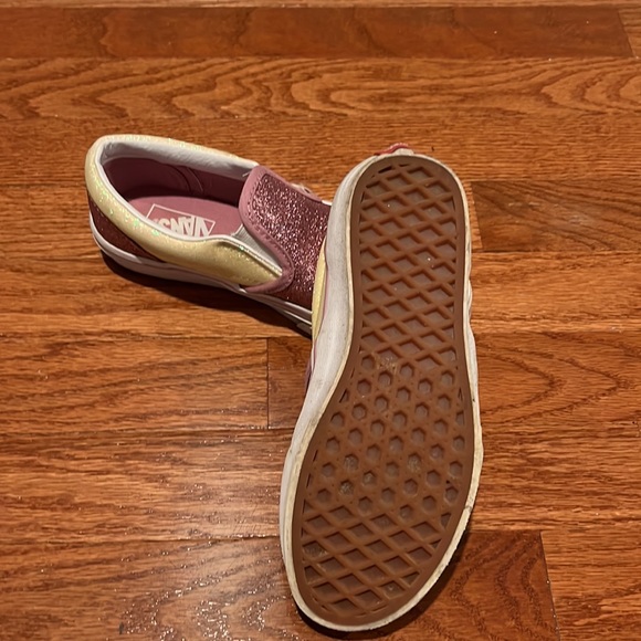 Girls Pink Glitter Vans - Picture 2 of 3